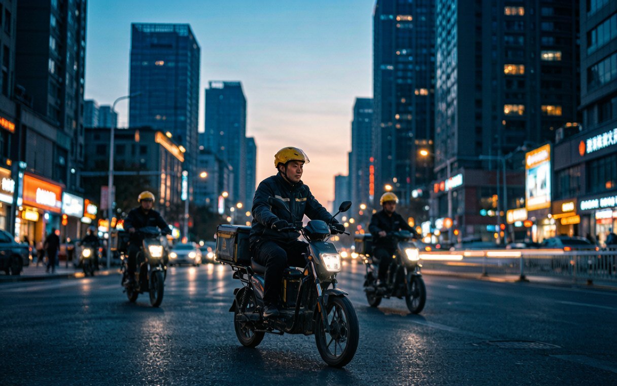 Shenzhen Commercial District Rider Travel Scenario
